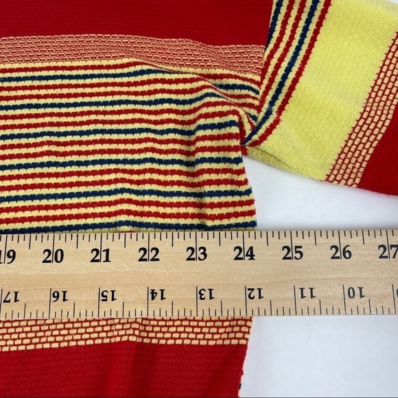 Lularoe Tshirt Womens Medium Yellow Red Striped Short Sleeve - Picture 7 of 8